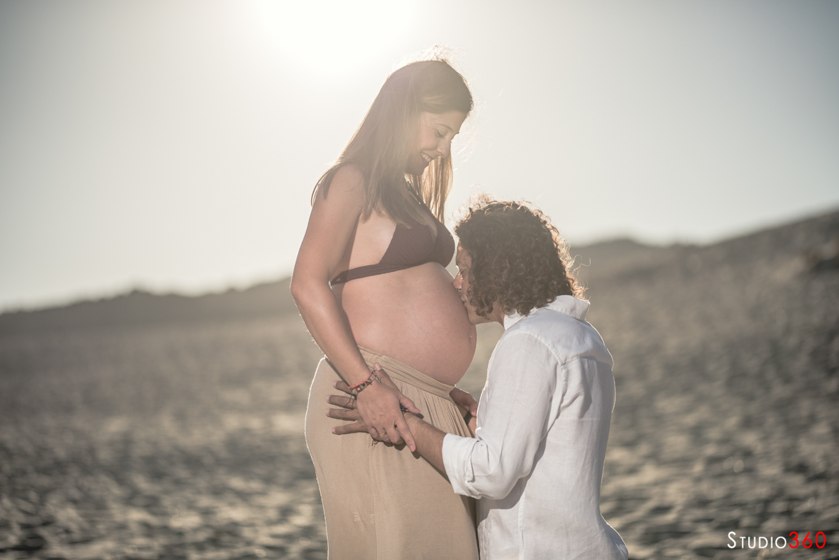 embarazada playa tarifa dunas